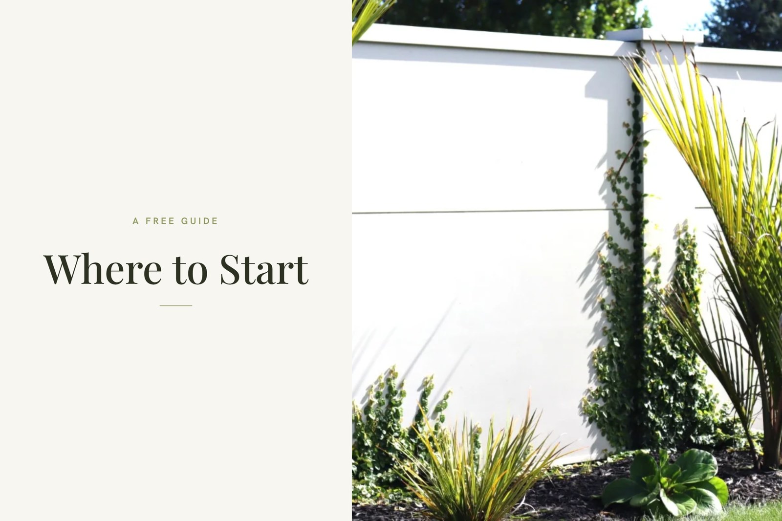 Where to Start, a free landscape design guide